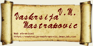 Vaskrsija Maštrapović vizit kartica